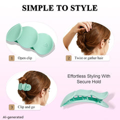 Amlaidu stacked clips demo shows strong hold on thicker hair sections