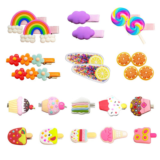 AMMY front packaging showing colorful candy hair clip set and tidy storage