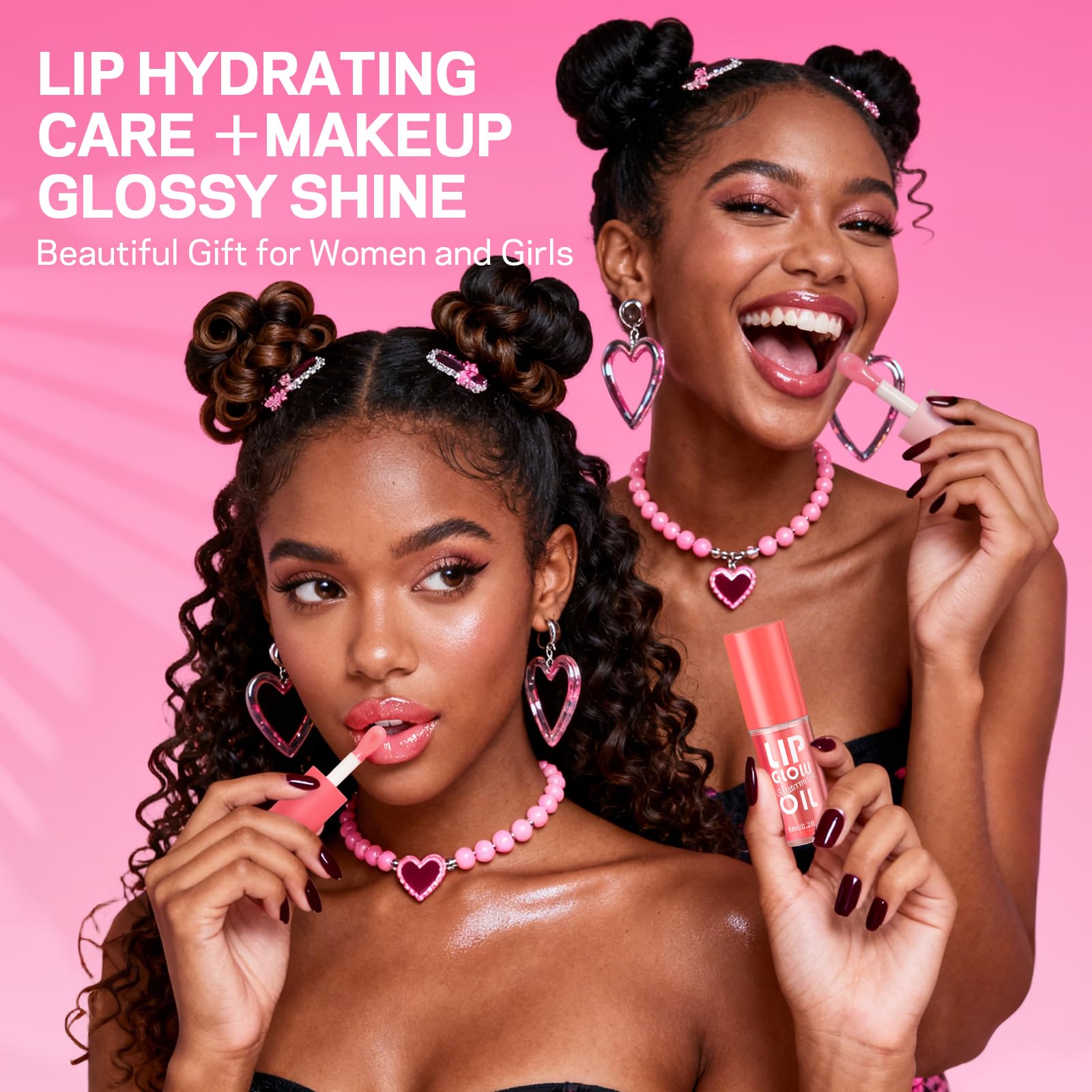 AMOADO peach shade on lips delivering soft tint, smoothness and gloss