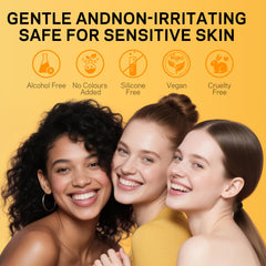 AMOADO after-treatment skin appearing smoother and refreshed
