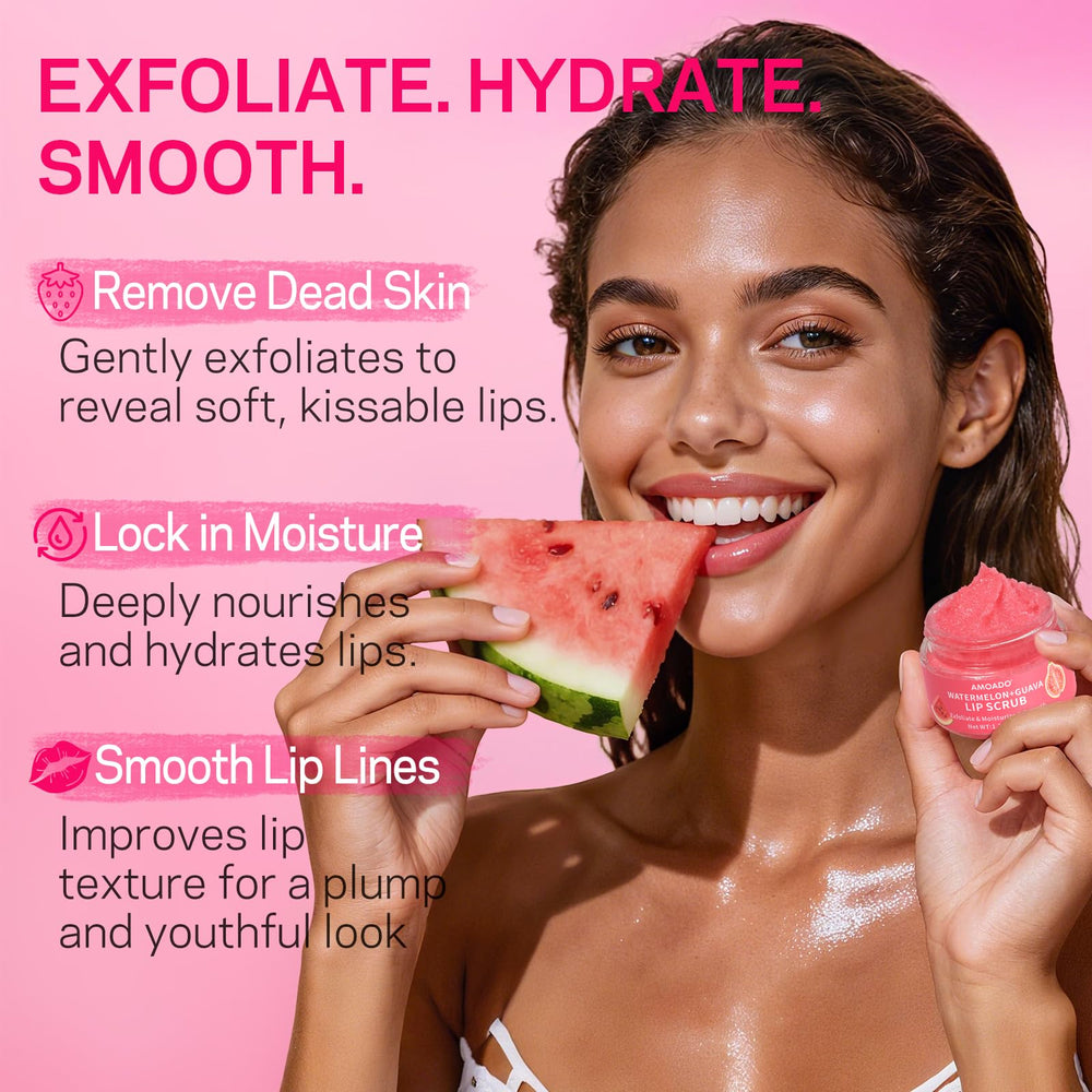 AMOADO close-up sugar crystals highlighting natural exfoliation benefits