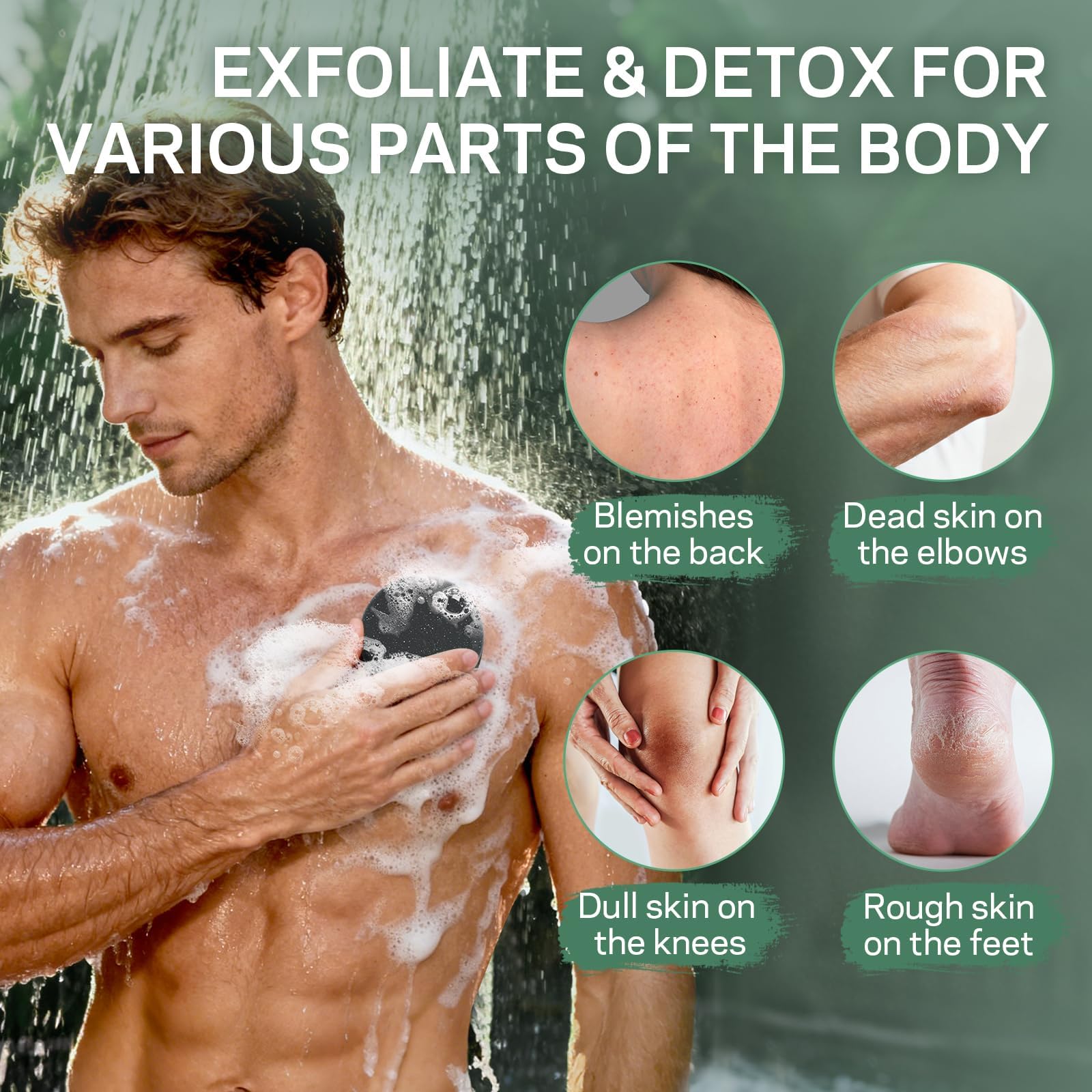 AMOADO creamy foam and lather detail showing gentle moisturizing cleanse benefit