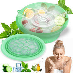 Amoner U front view of the collapsible face ice bowl highlighting portability and compactness