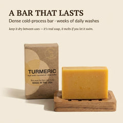 Amphibian Organics soap being used in shower for full body cleansing
