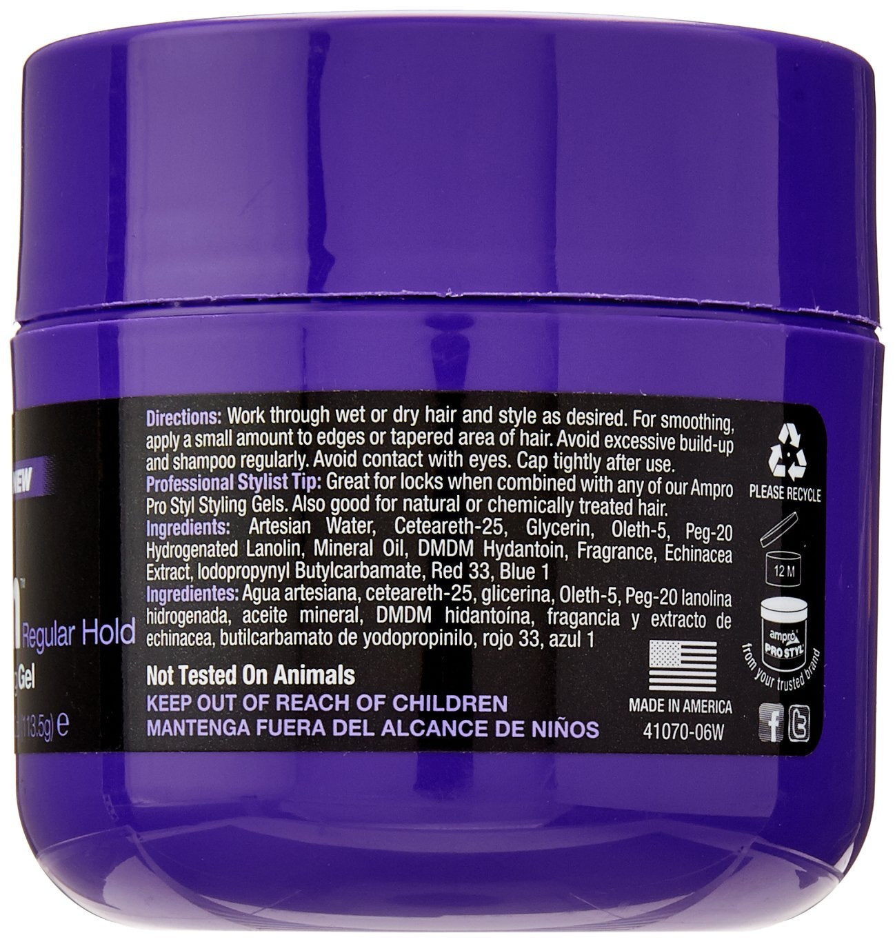 AmPro opened jar showing smooth gel texture and sheen