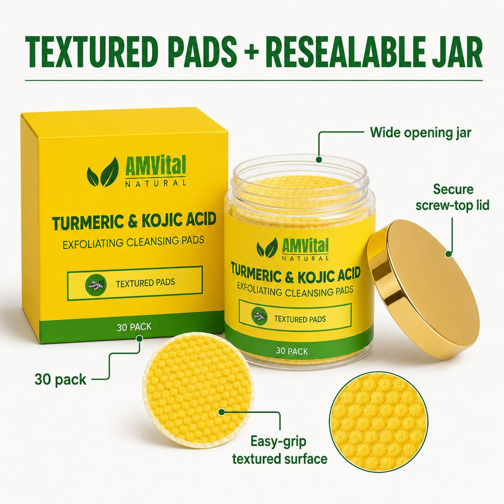 AMVital open container with stacked pads highlighting travel readiness