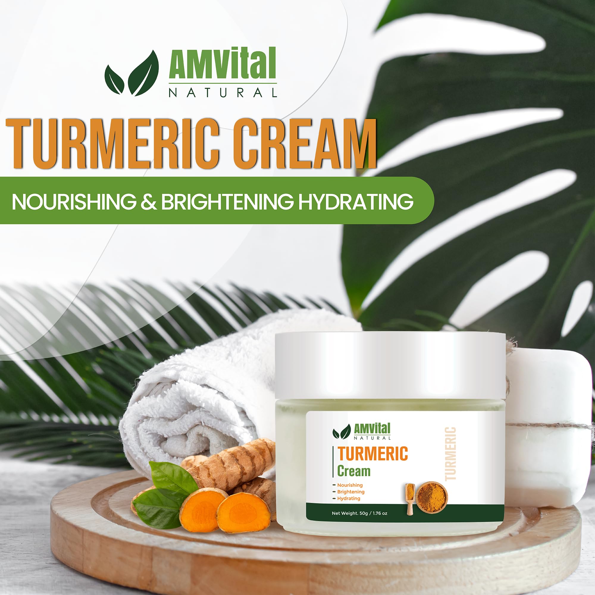AMVital cream texture close-up showing lightweight spreadability benefit