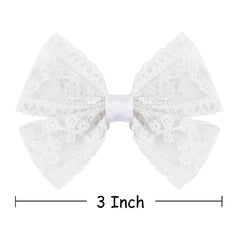Amybasic bow clipped into a bridal updo showing elegant event-ready styling