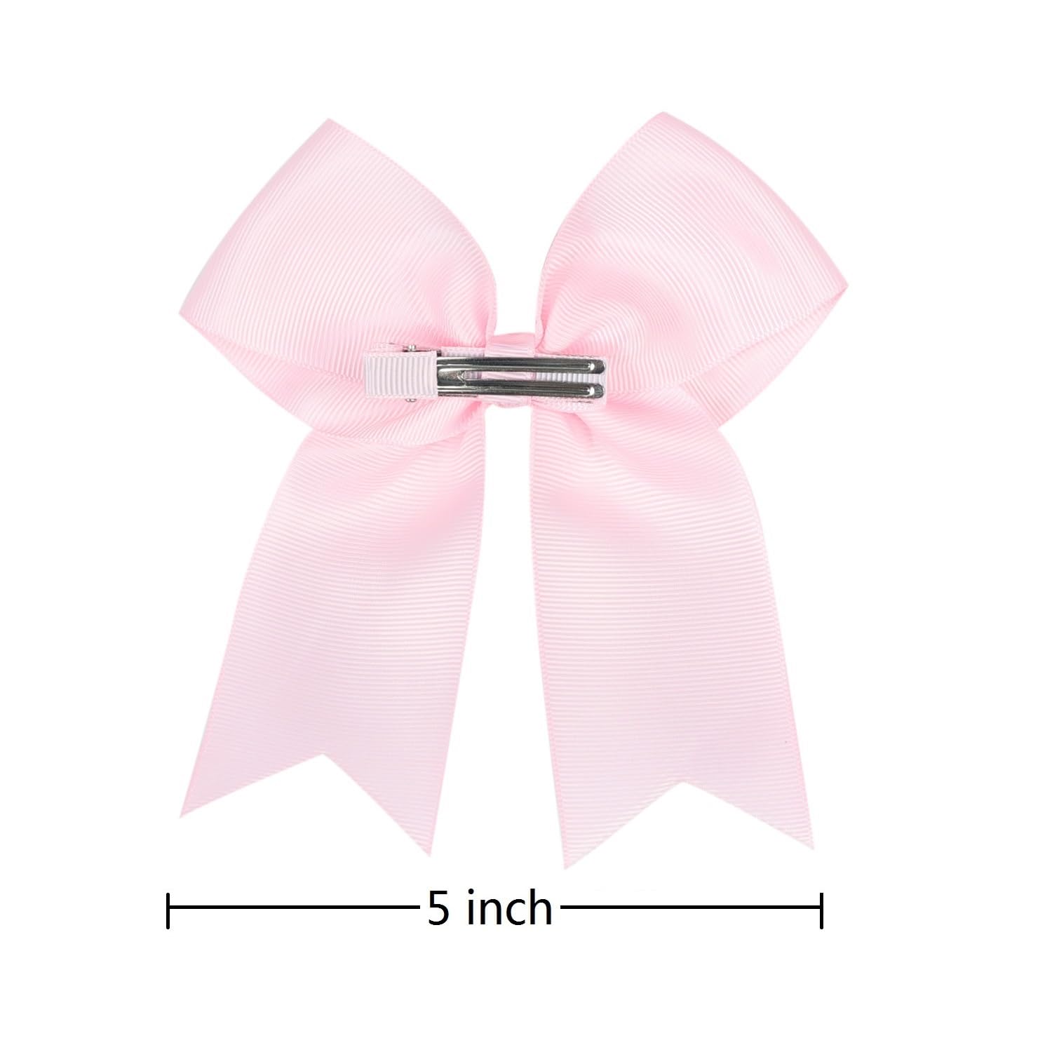 AMYDECOR bow worn in ponytail showing in-use stability benefit: stays put during play