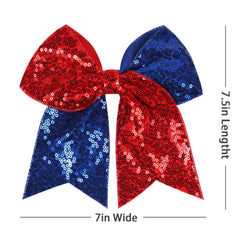 AMYDECOR bow attached to ponytail showing secure hold and lively performance-ready look