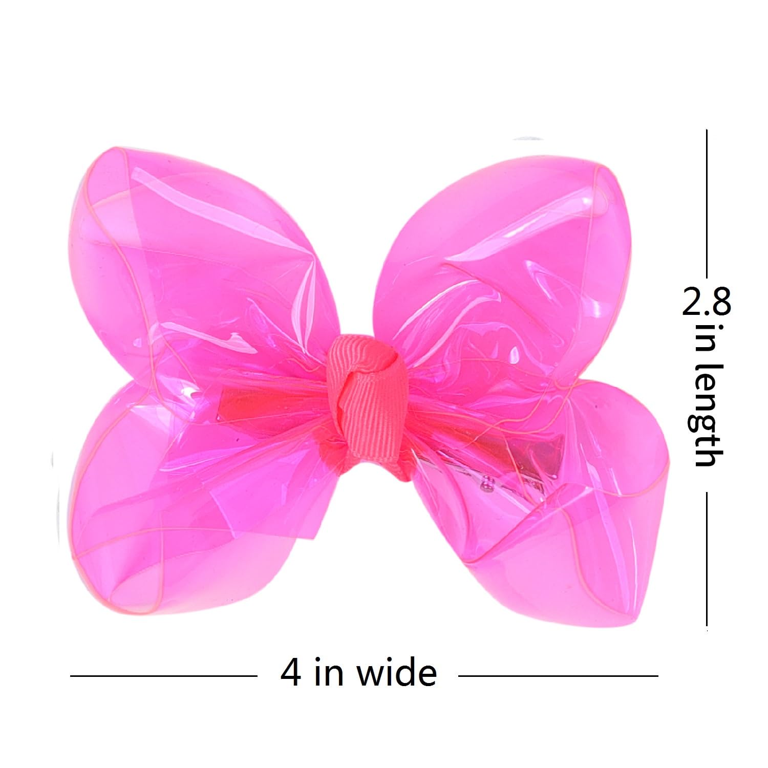 AMYDECOR bow clipped in toddler hair side view demonstrating secure hold