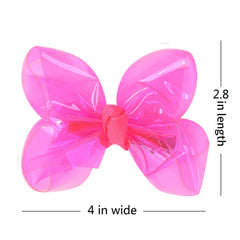 AMYDECOR bow clipped in toddler hair side view demonstrating secure hold