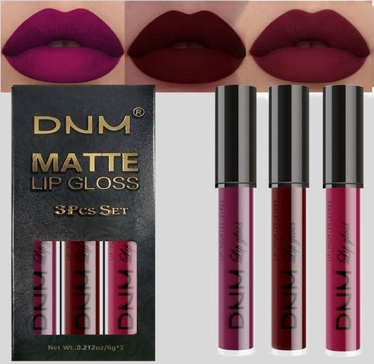 AMY'S DIARY front packaging view showing three matte lipstick tubes and brand clarity