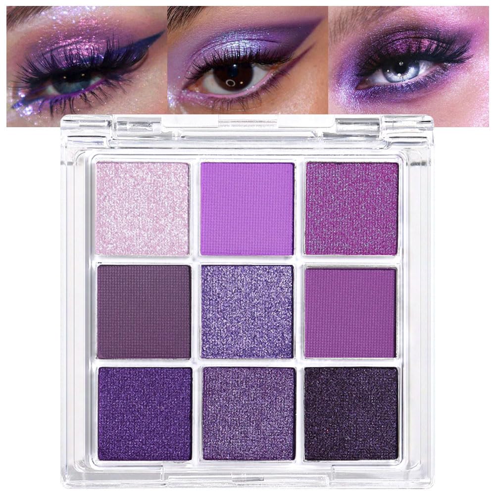 AMY'S DIARY palette front view showing nine purple shades for versatile looks