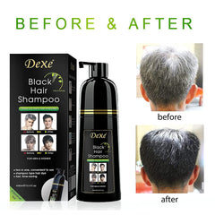 Amzfly before and after showing gray coverage and natural black result