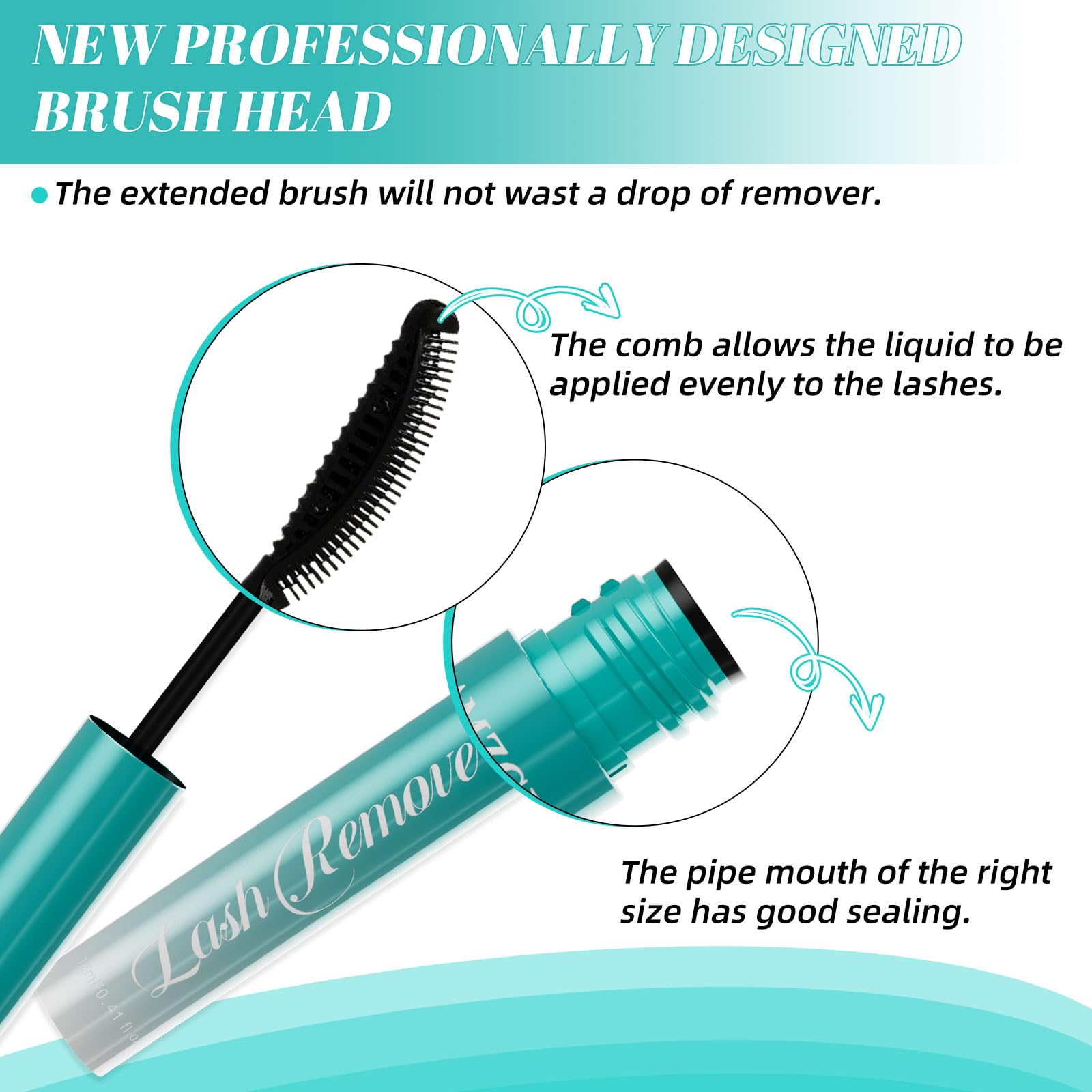 AMZGIRL LASH comb-head close-up illustrating precise applicator advantage