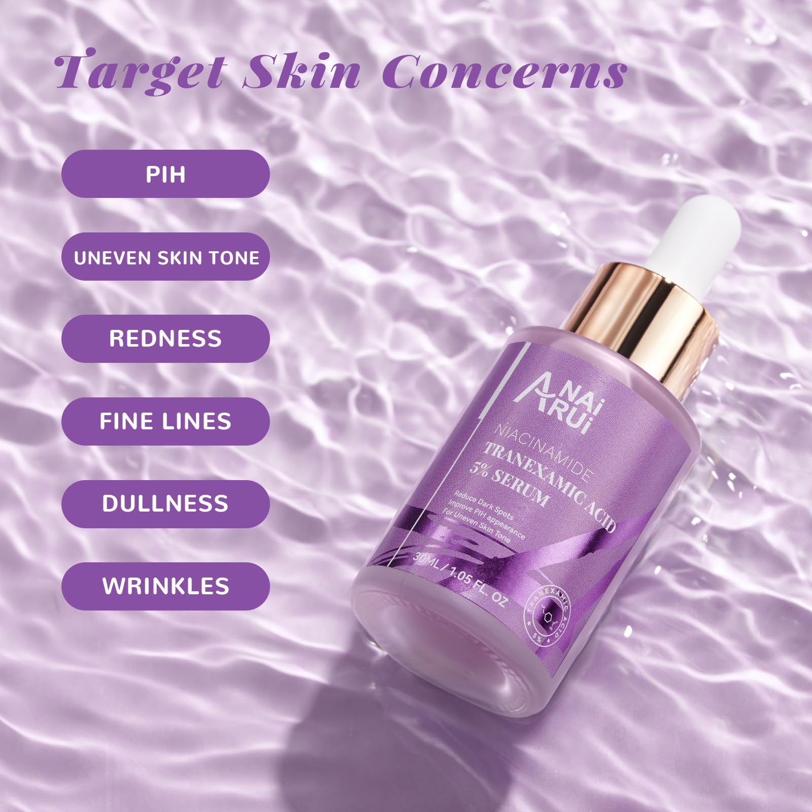 ANAI RUI label and ingredients panel showing key actives for informed ingredient benefits