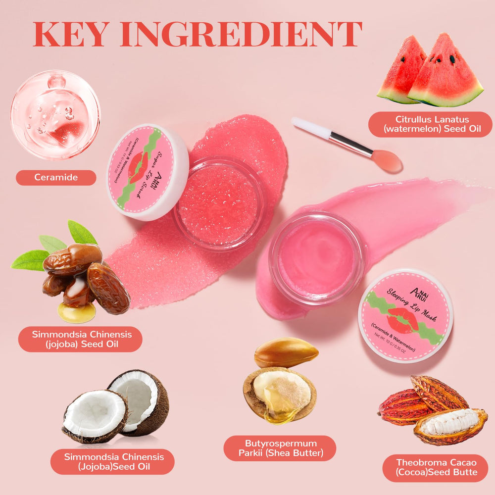 ANAI RUI watermelon and shea ingredients display signaling natural nourishment