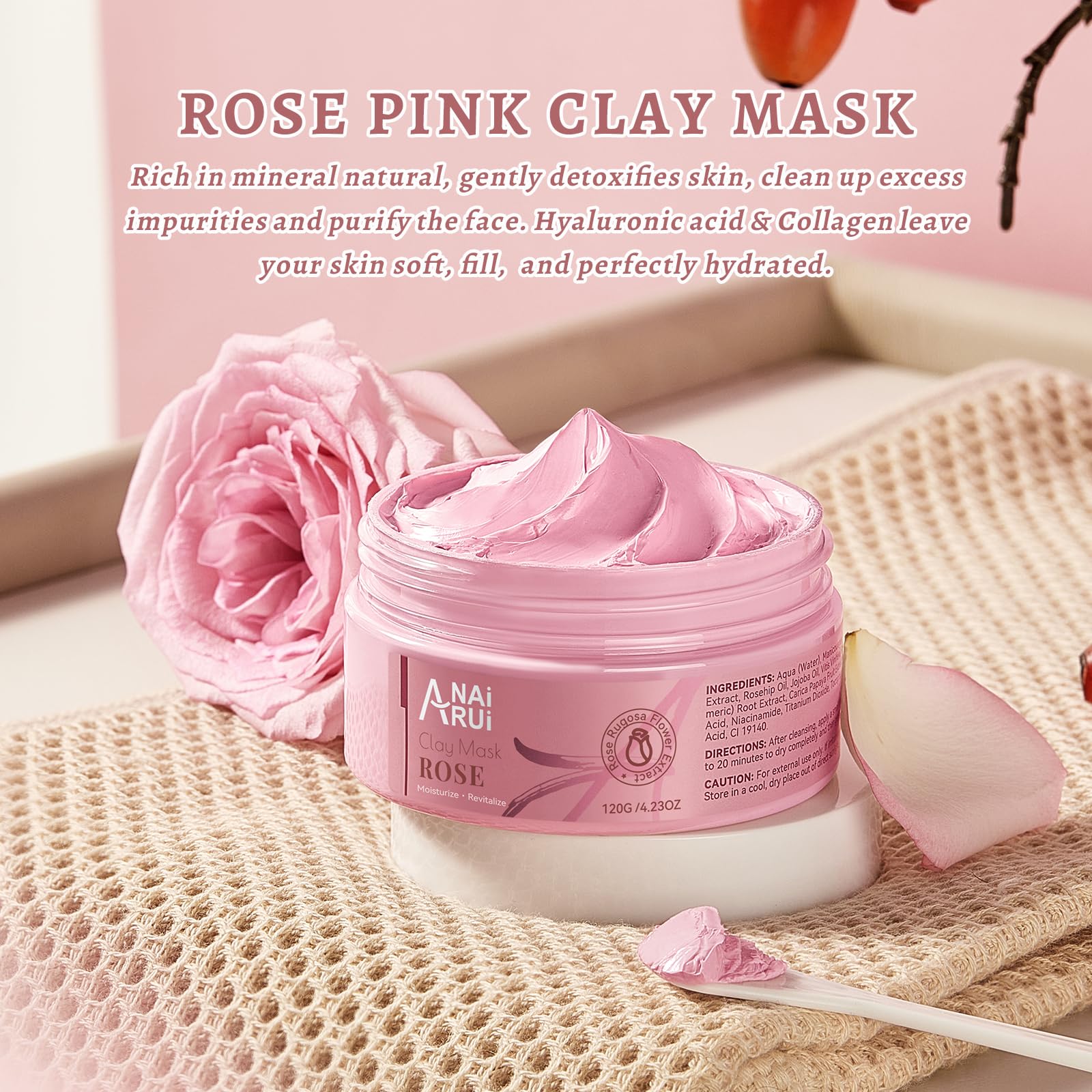 ANAI RUI rinsing mask under water showing easy removal benefit