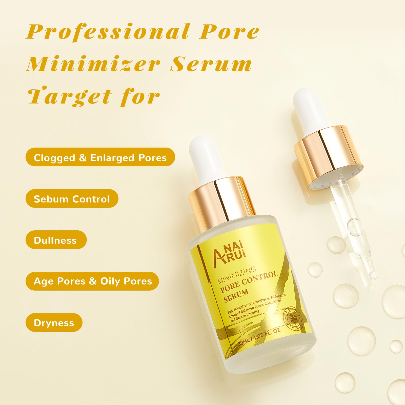 ANAI RUI serum on hand illustrating absorbent, non-greasy finish