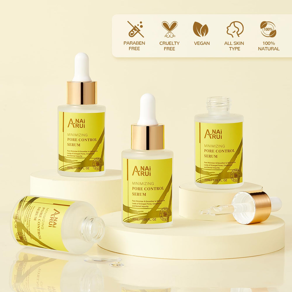 ANAI RUI travel bottle in toiletry bag showing portability