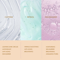 ANAREAL in-use application with roller smoothing under eye