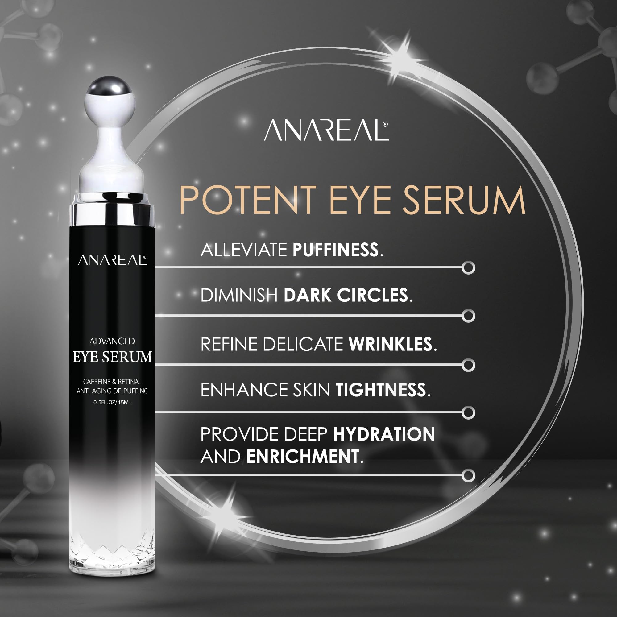 ANAREAL serum texture dispensed from pump for quick absorption