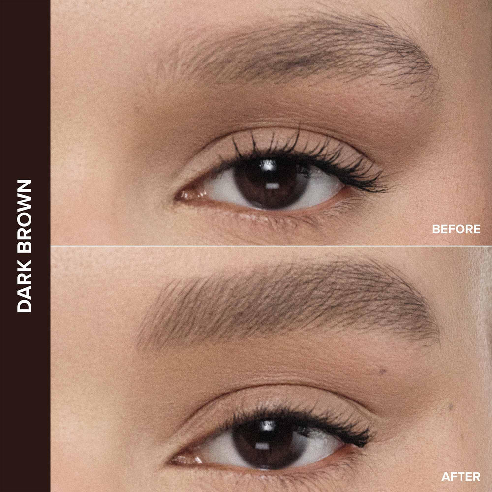 Anastasia Brow pencil before and after brows showing defined natural finish
