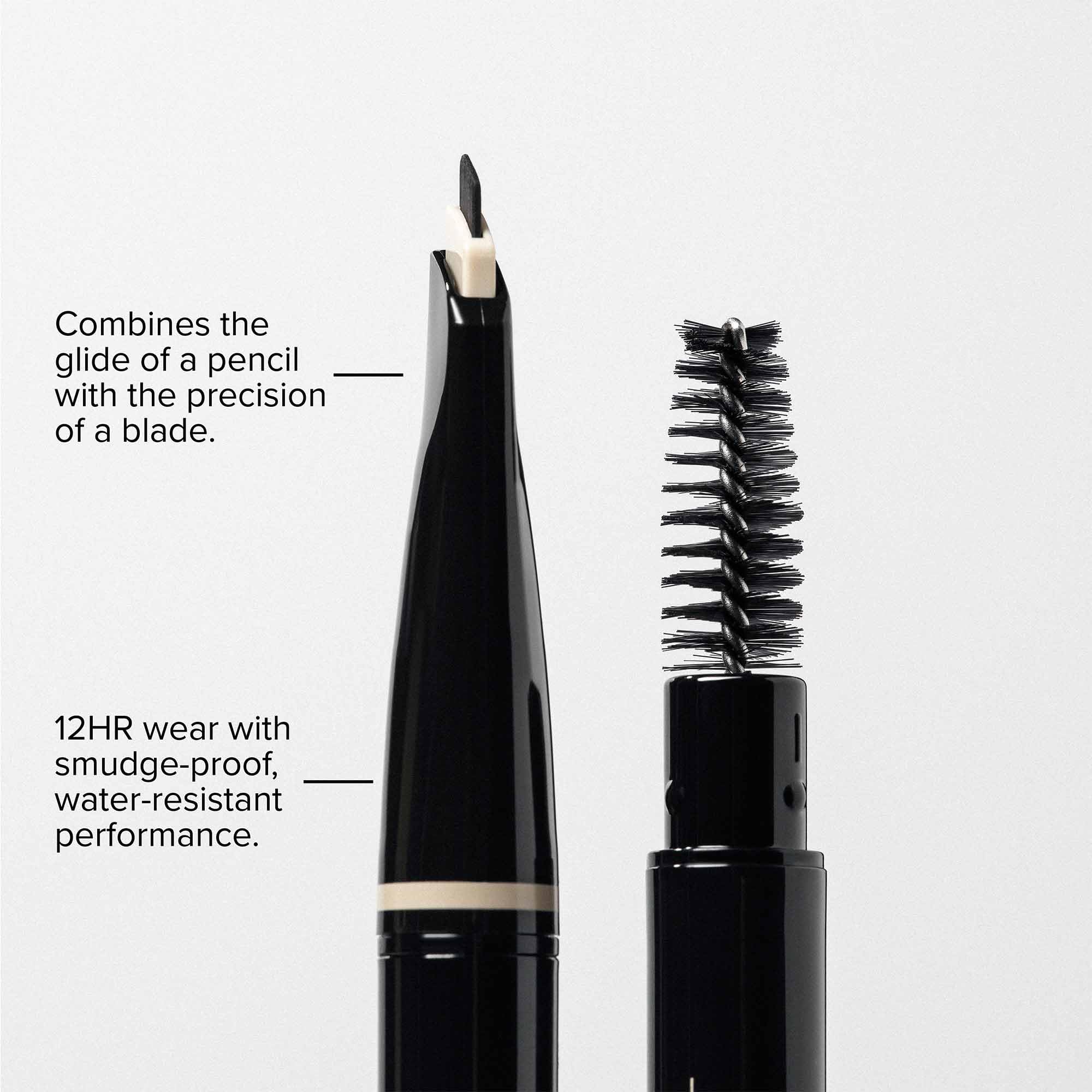 Anastasia Brow pencil held in hand showing compact travel-friendly size