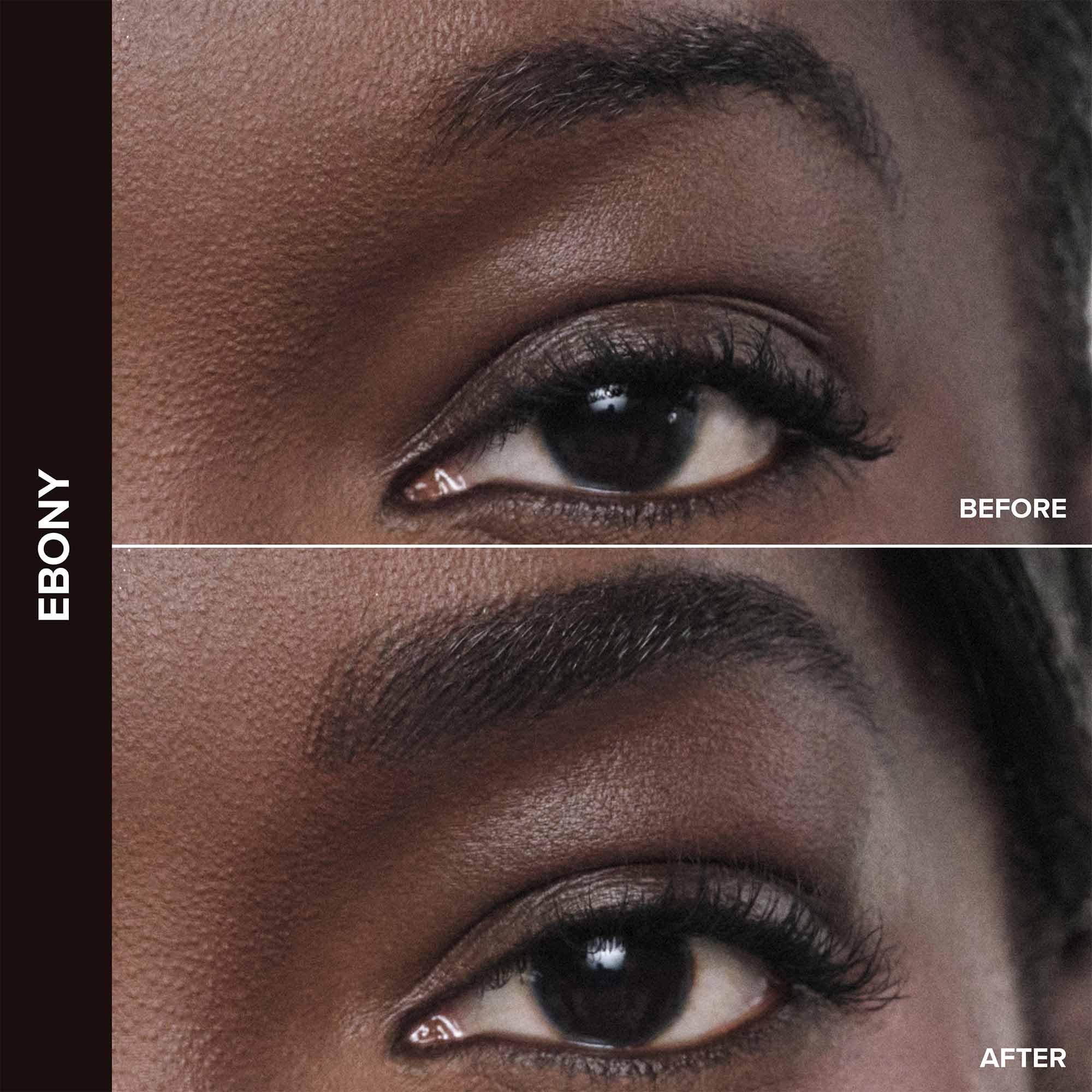 Anastasia Beverly Hills spoolie end shown with pencil for effortless blending