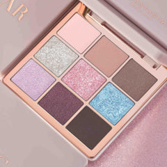 Anastasia Beverly Hills mini sugar palette opened to reveal integrated mirror for on-the-go application