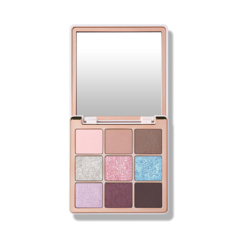 Anastasia Beverly Hills mini sugar palette close-up of pan textures, showcasing blendable pigment