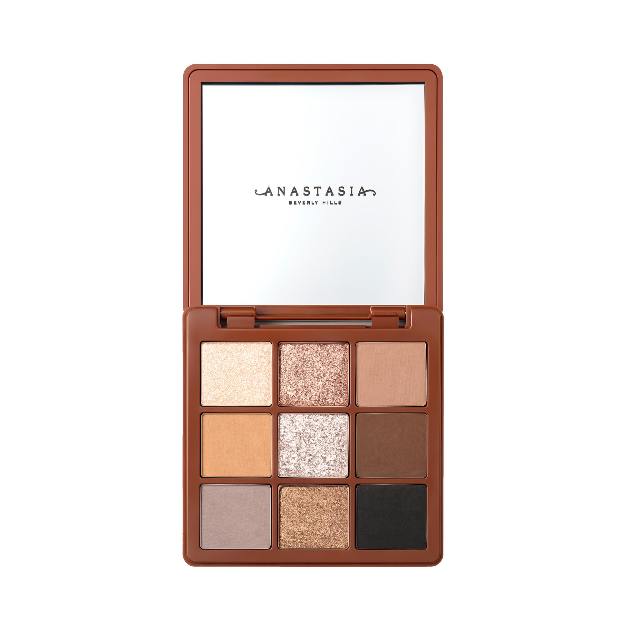 Anastasia Beverly Hills close-up of pans highlighting smooth texture and metallic sheen