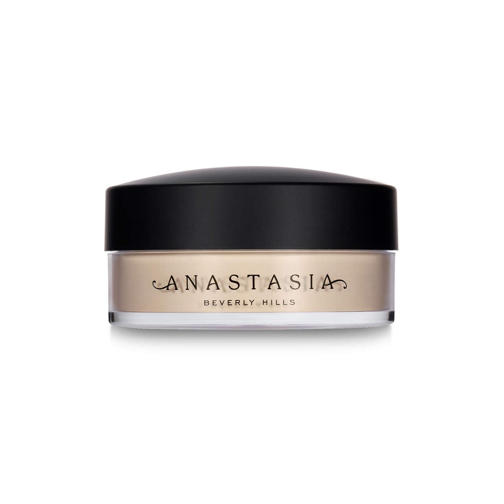Anastasia Beverly Hills jar front showing powder and label for polished look