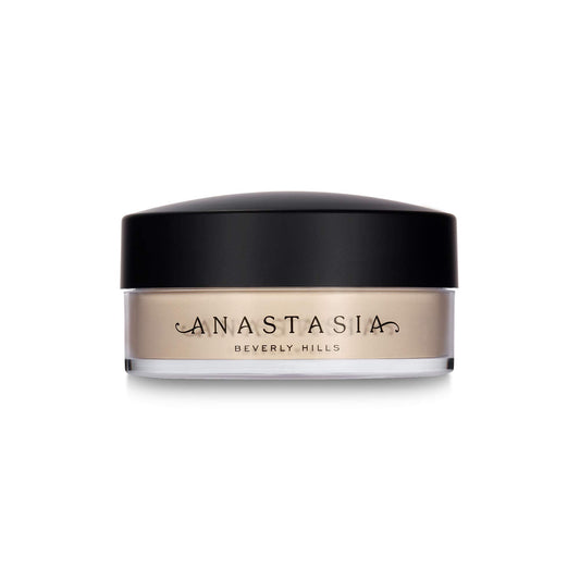 Anastasia Beverly Hills jar front showing powder and label for polished look