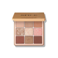 Anastasia Beverly Hills front compact showing nine warm shades and benefits travel-ready palette