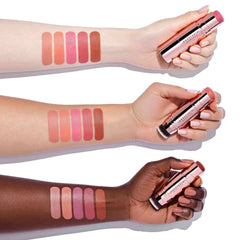 Anastasia Beverly Hills stick blush applied on cheek demonstrating natural glow and buildable color