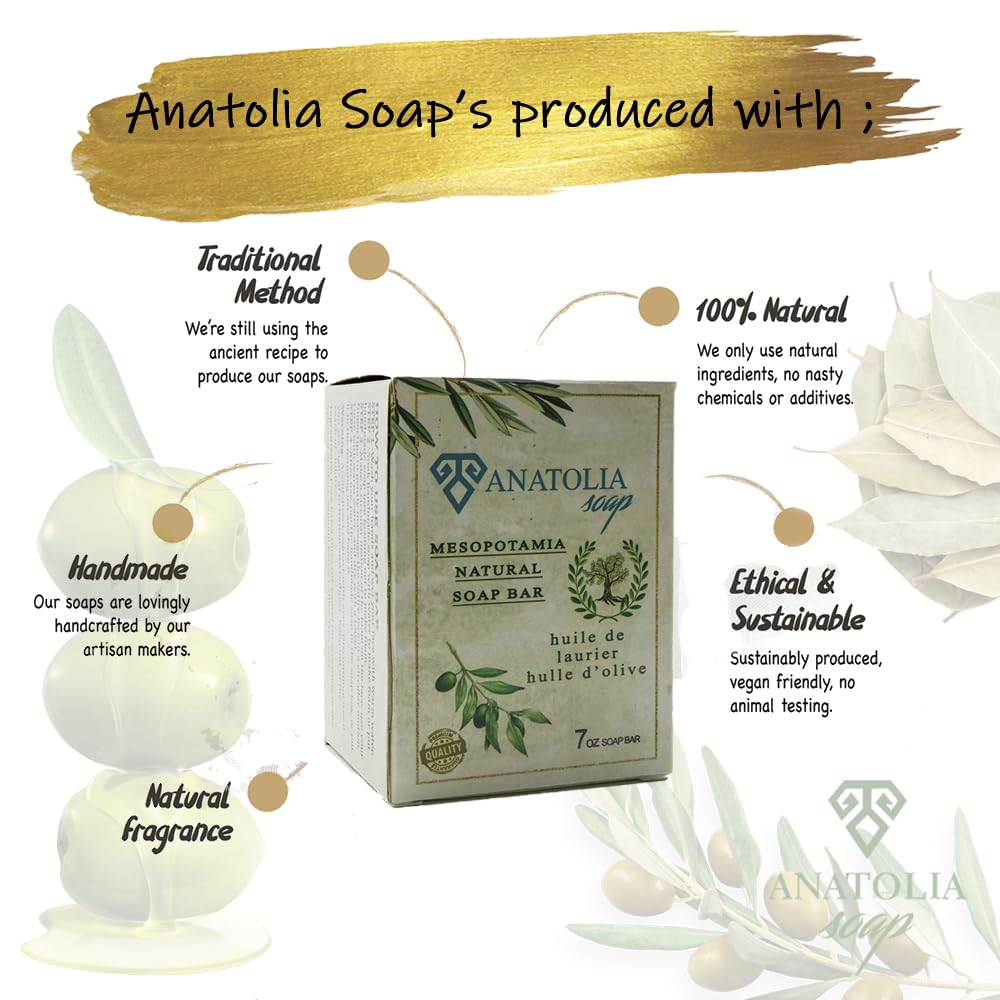 Anatolia Soap displayed in bathroom setting suggesting aesthetic and convenience