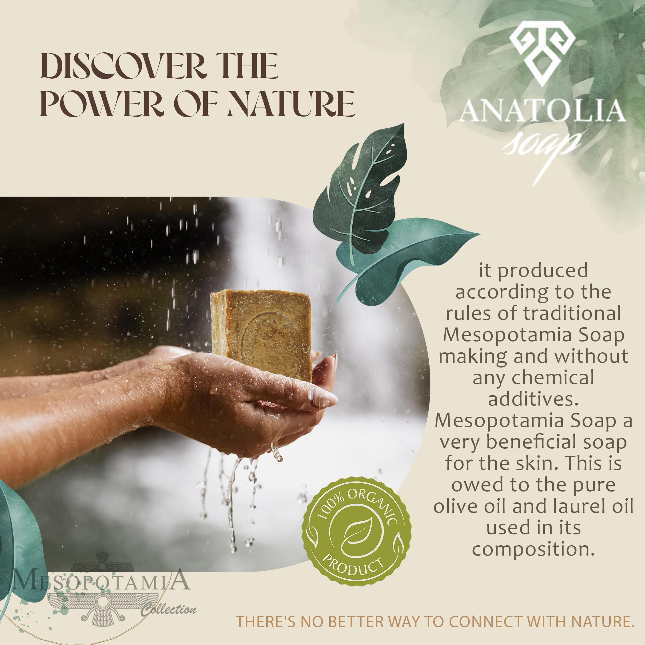 Anatolia Soap unboxed two bars showing product contents and ready-to-use benefit