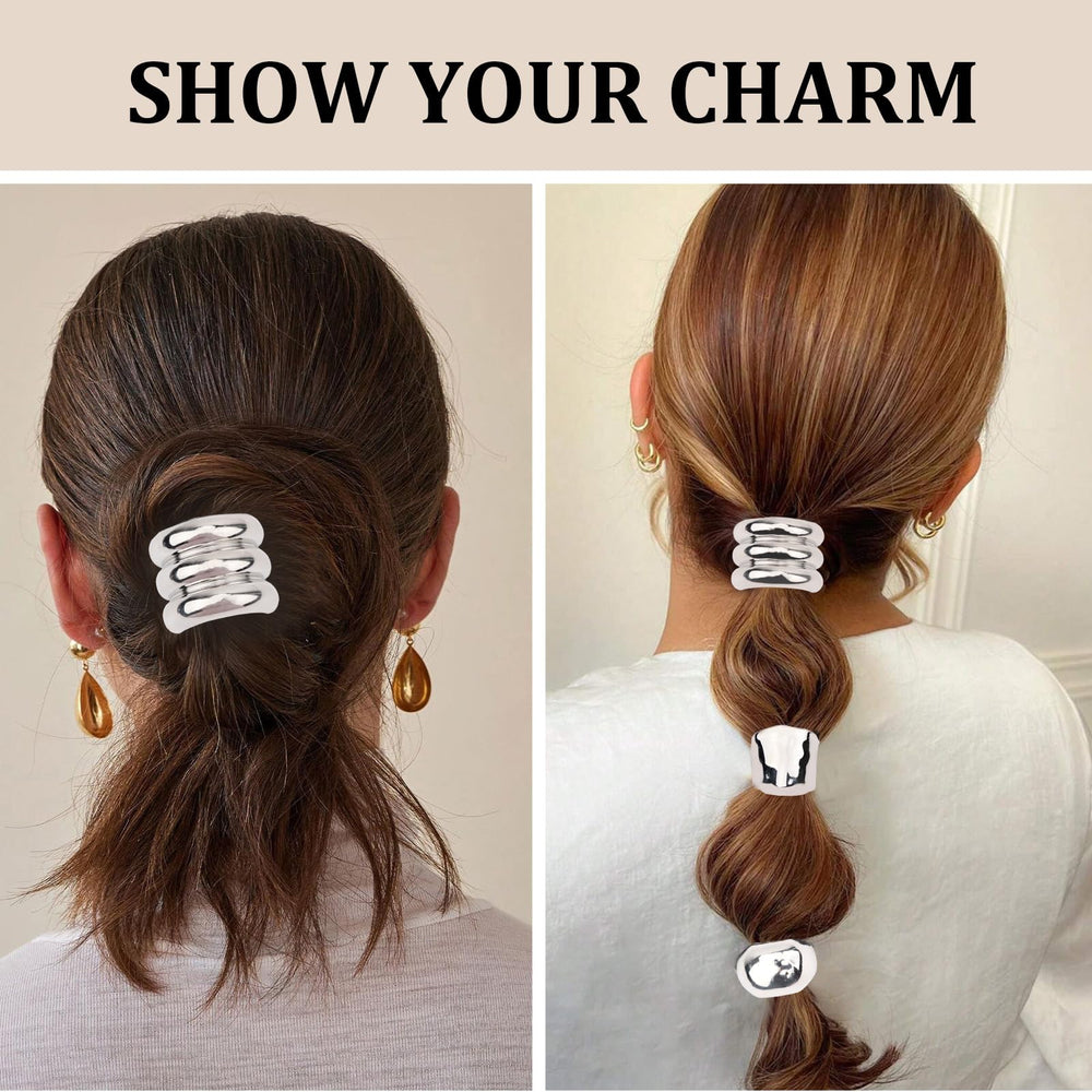 ANBALA cuff worn in bun in lifestyle scene, elevates everyday style