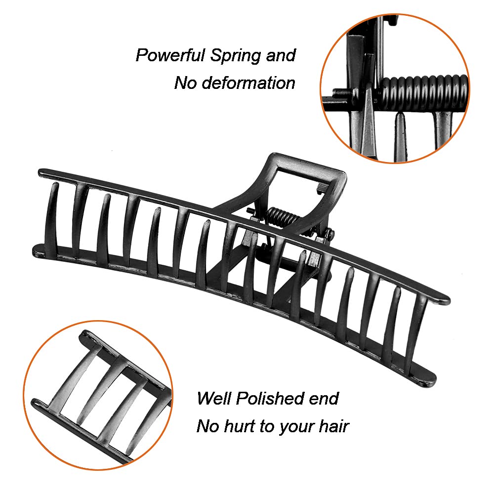 ANBALA clip securing thick long hair showing secure non-slip hold during wear