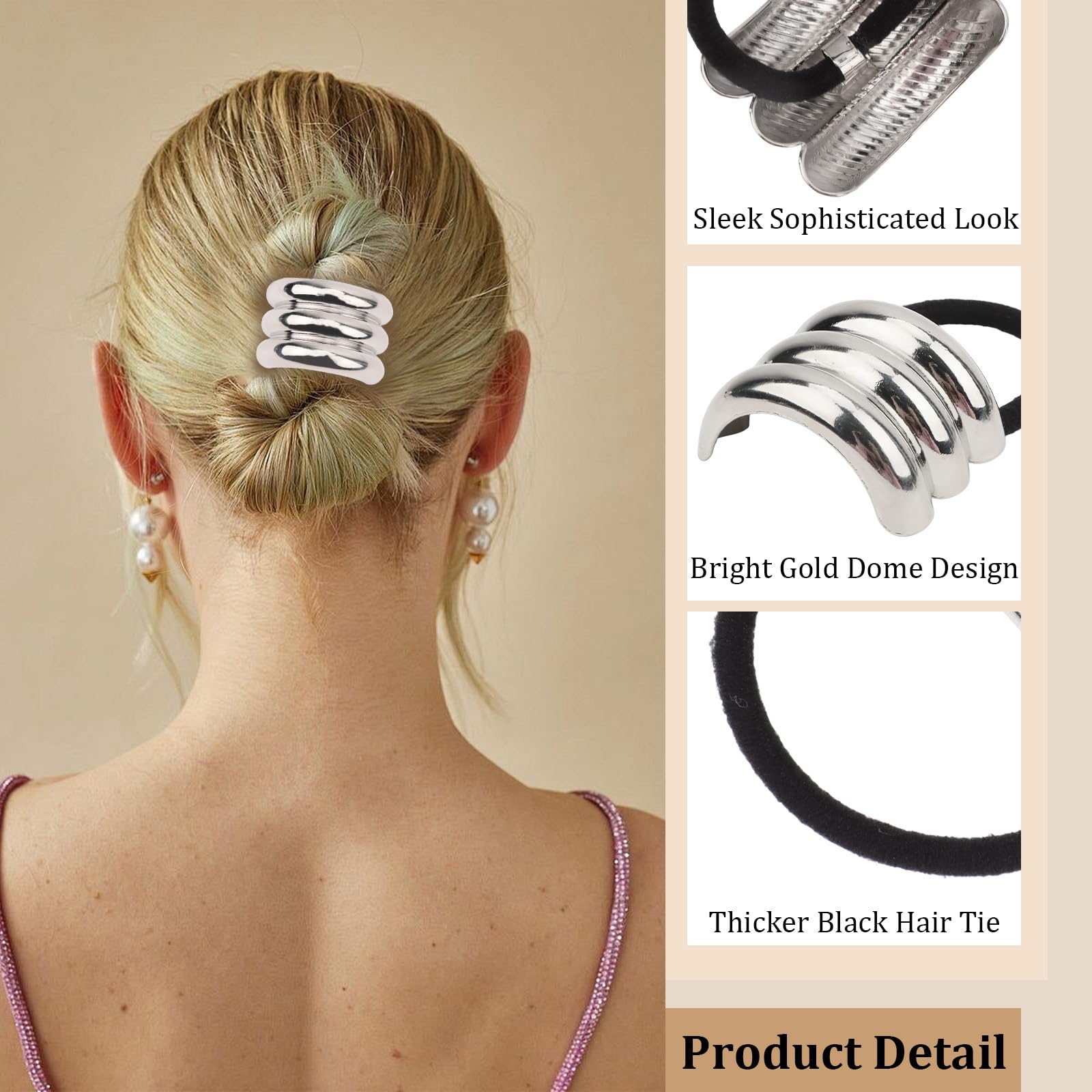 ANBALA elastic band detail with geometric cuff, flexible hold for thick hair