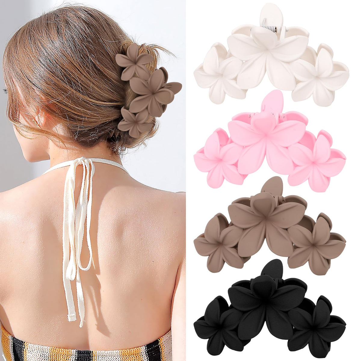 ANBALA front packaging showing four flower clips and clear benefit of variety