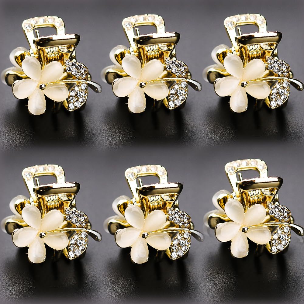ANBALA front view of six gold mini clips shows matching set and gift-ready presentation