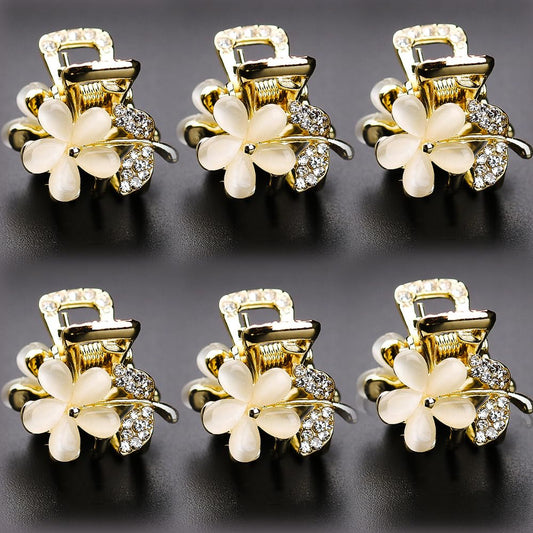 ANBALA front view of six gold mini clips shows matching set and gift-ready presentation