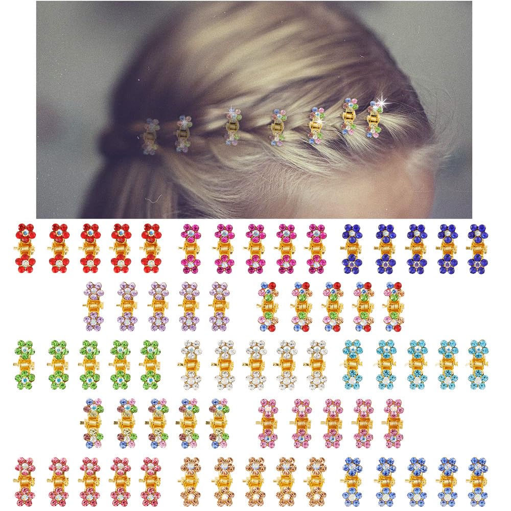 ANBALA front packaging showing 65 colorful mini rhinestone clips and tubes