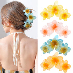 ANBALA front view large flower clips showing colorful beach style and secure hold