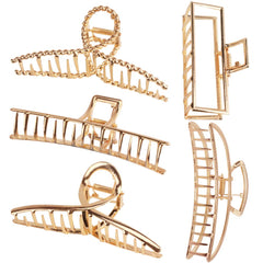 ANBALA rectangle clip front showing strong hold and polished gold finish