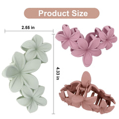ANBALA plumeria worn in half-up hairstyle demonstrating secure hold all day