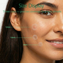 Anchiray patch applied on skin appearing invisible and protecting blemish